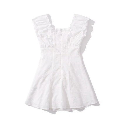 Festliches Damenkleid mit Frivilligen Ärmeln und Knappdetail – Atmungsaktives Material, Perfekt für besondere Anlässe und Alltag 4