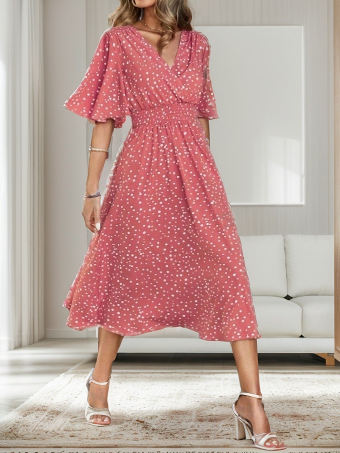 Variant image for Dam A-Line Kjol Tryckt Polyester med Elastisk Midja-1