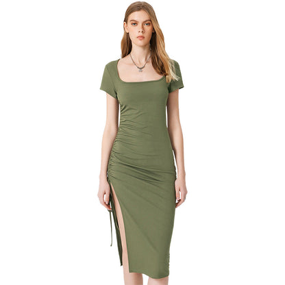 Variant image for Dam Bodycon Kjol Midi Polyester med Sidoslits-1