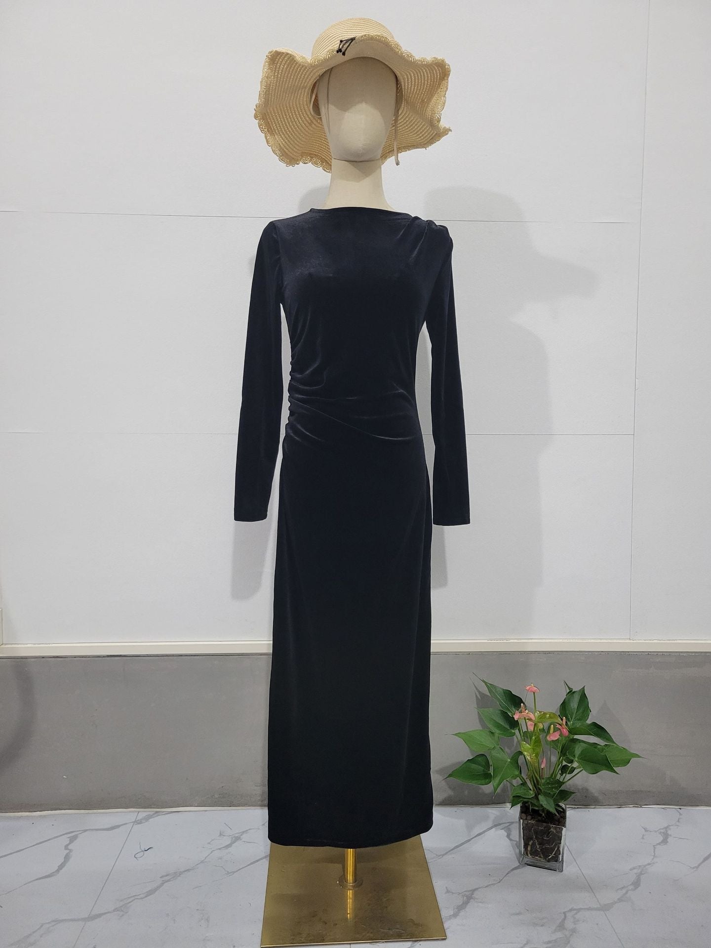 Variant image for Kvinnors Klänning Långa Ärmar Polyester Medium Midja-1