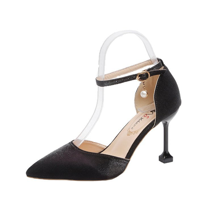 Kvinnor Slingback Skor Hög Blockhäl Syntetisk Läder 8