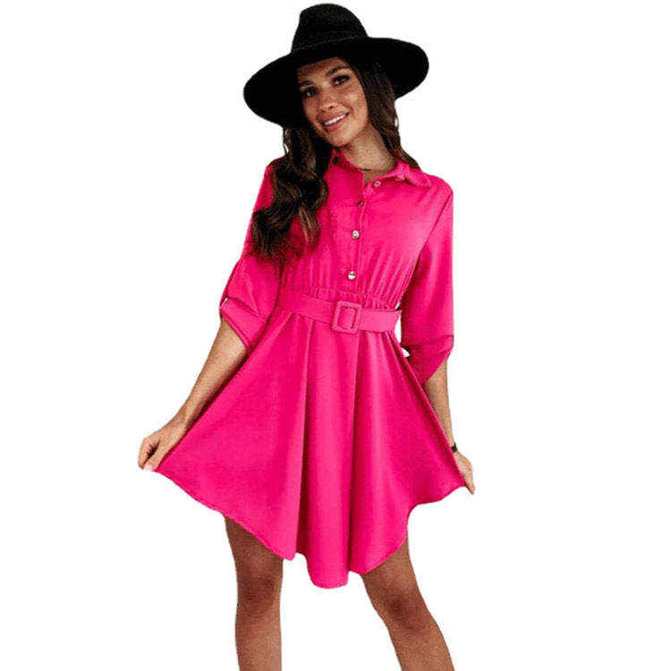 Dam Midi Klänning Asymmetrisk Mjölksilke Elegant-4