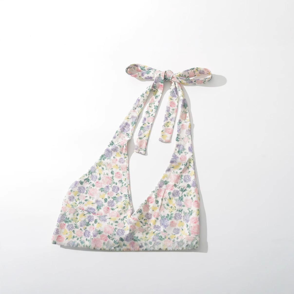 Kvinnors Wrap-Klänning Blommigt Mönster V-hals Andningsbart Tyg-3