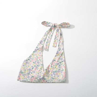 Kvinnors Wrap-Klänning Blommigt Mönster V-hals Andningsbart Tyg-3