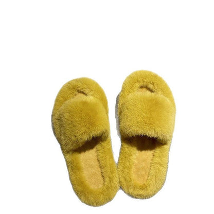 Dam Tofflor Fluffiga Mysiga Syntetmaterial 6