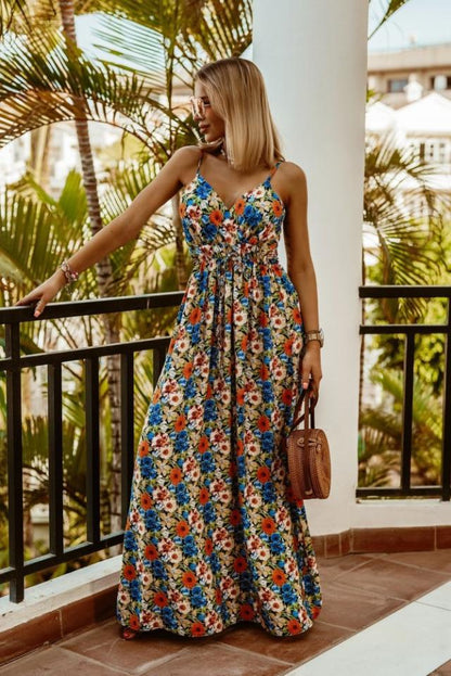 Variant image for Dam Maxiklänning Bohemisk V-Ringning Elastisk Polyester-21