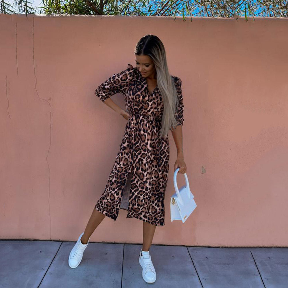 Variant image for Kvinnors Mini Klänning V-Ringning Spandex-7