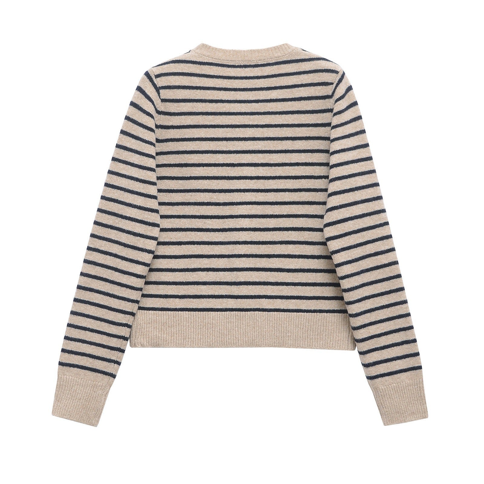 Randig Cardigan för Damer i Mjuk Bomull med Knappdetaljer – Skräddarsydd Passform, Perfekt för Alla Tillfällen 4