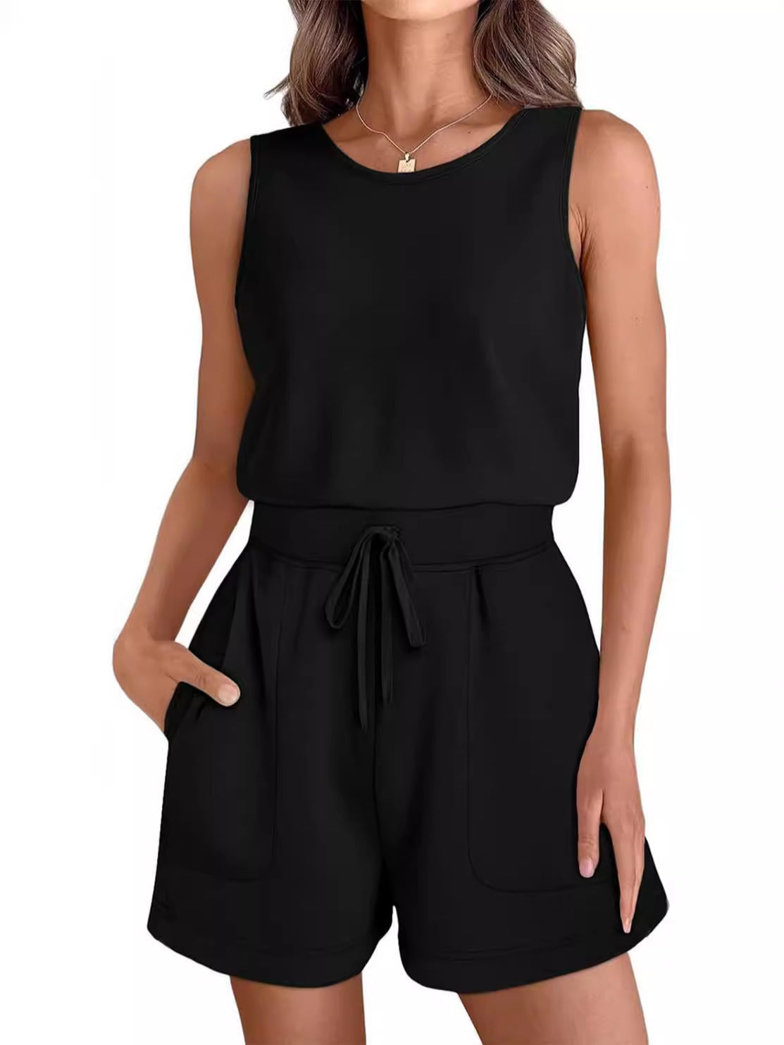 Dam Sport Overall Med Fickor Högkvalitativt Tyg-2