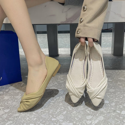 Ballerina Schuhe für Damen mit Noddetalj – Ergonomische, Rutschfeste Sohle, Atmungsaktives Material, Größe 36-41 3