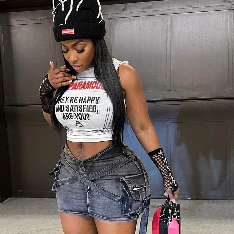 Herr T-shirt Slim Fit Ärmlös Polyester Spandex-4