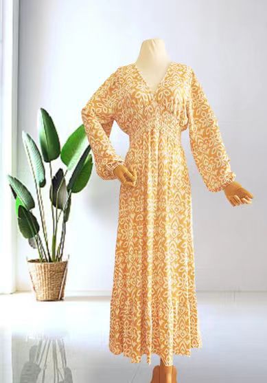 Variant image for Kvinna Lång Klänning Elegant Polyester Flödande-18