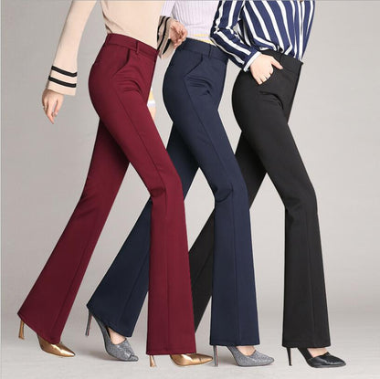 Dam Fritidsbyxor Högmidjade Polyester Långt-2