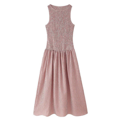 Damklänning A-linjeformad Ärmlös Polyester Midi-2