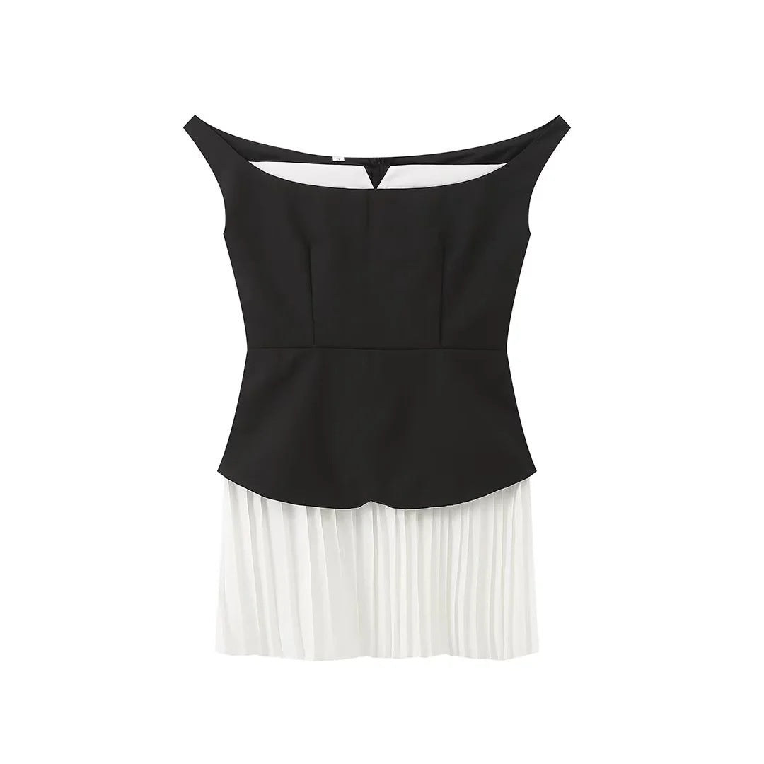 Kvinnors Klänning Utanför Axeln Veckad Hållbart Material 5