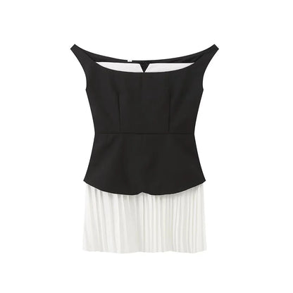 Kvinnors Klänning Utanför Axeln Veckad Hållbart Material 5