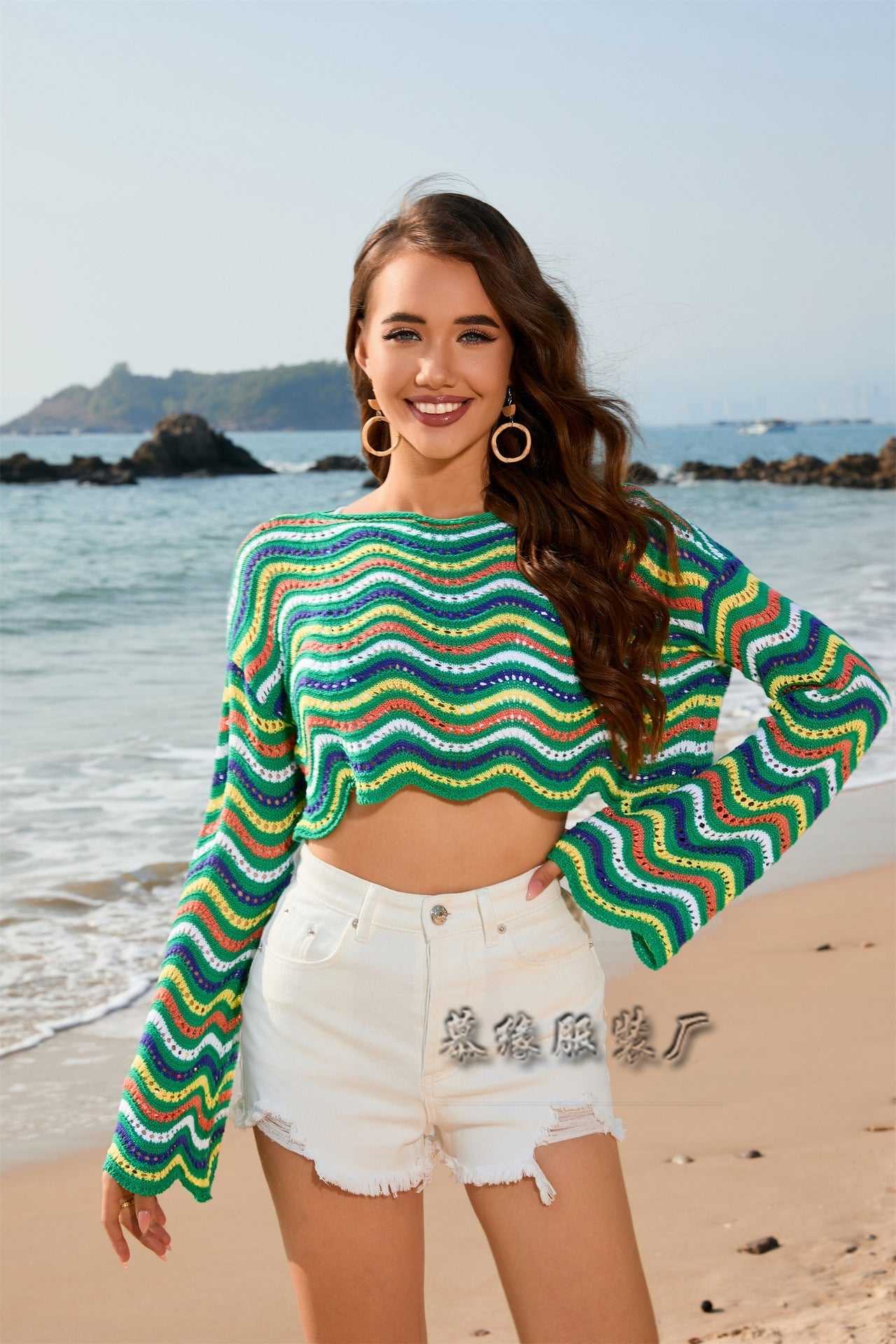 Variant image for Dam Bikini Rundhals Randigt 95% Akryl-9