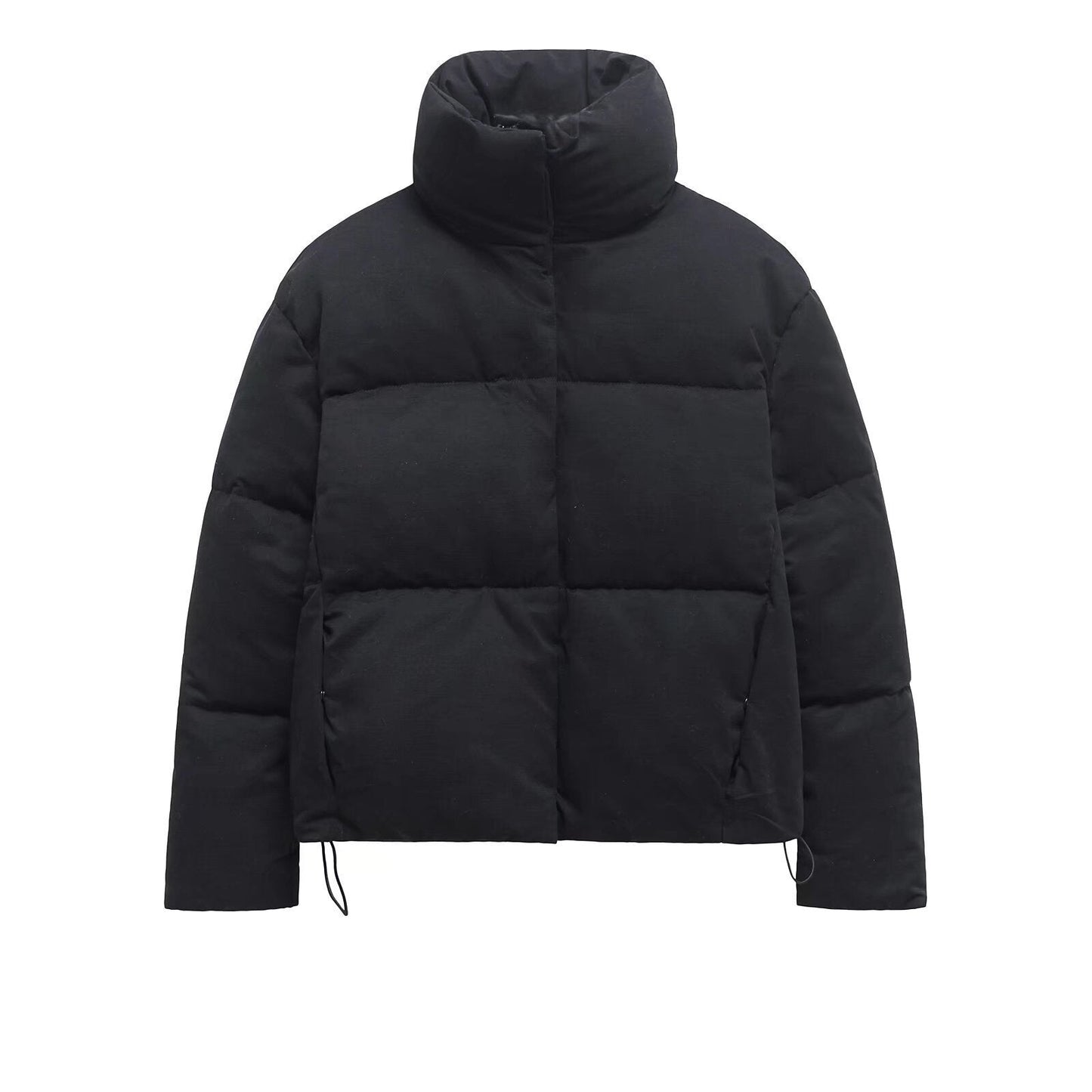 Damjacka Kort Stativkrage Bomull Polyester för Streetwear-1