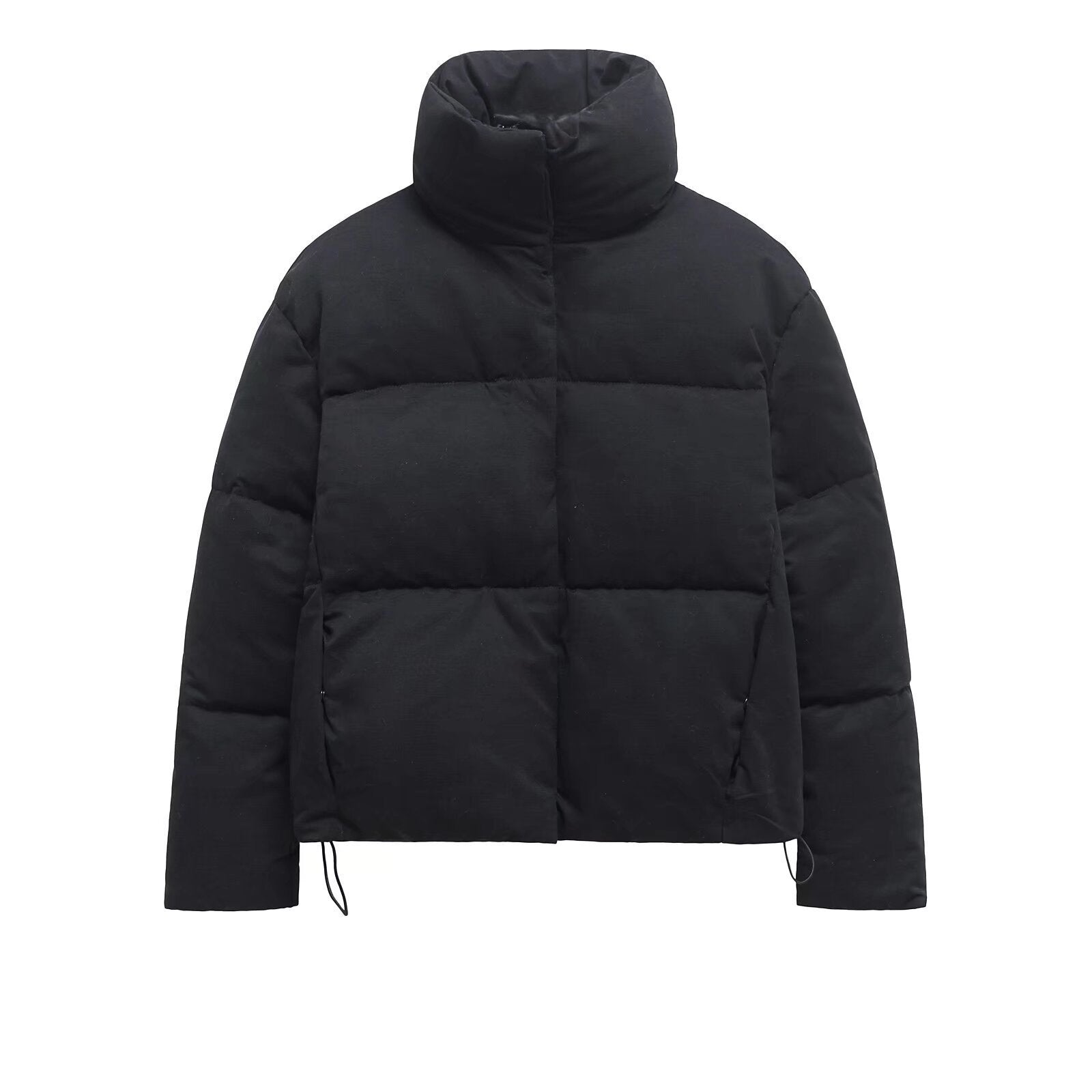 Damjacka Kort Stativkrage Bomull Polyester för Streetwear-1