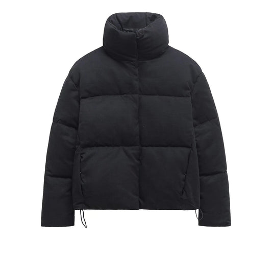 Damjacka Kort Stativkrage Bomull Polyester för Streetwear-1