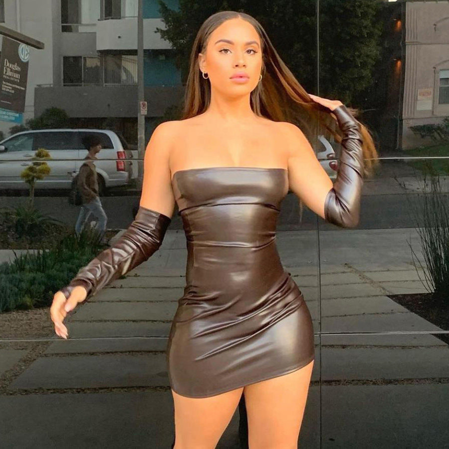 Variant image for Kvinnors Mini Klänning Hög Midja Polyester-5