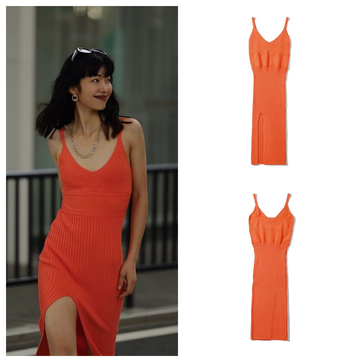 Fina Dam Klänningar Bodycon Slitsydd Hem Mjuk Polyester-3