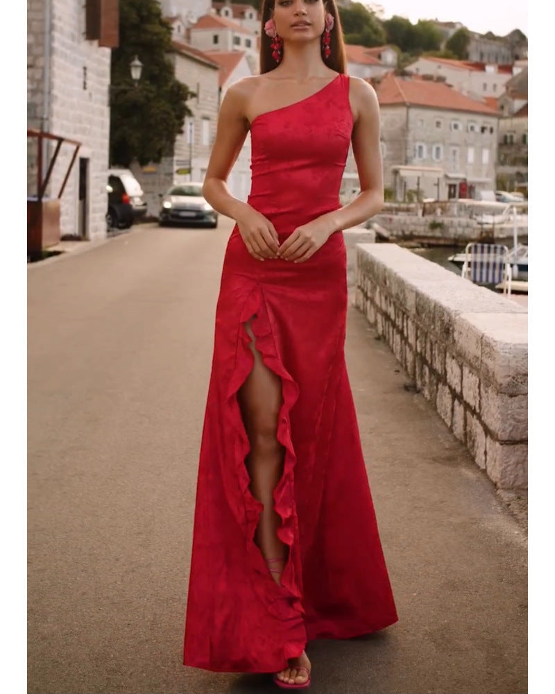 Variant image for Kvinnors Aftonklänning Lång Georgette Ärmlös Elegant Maxi Klänning-1