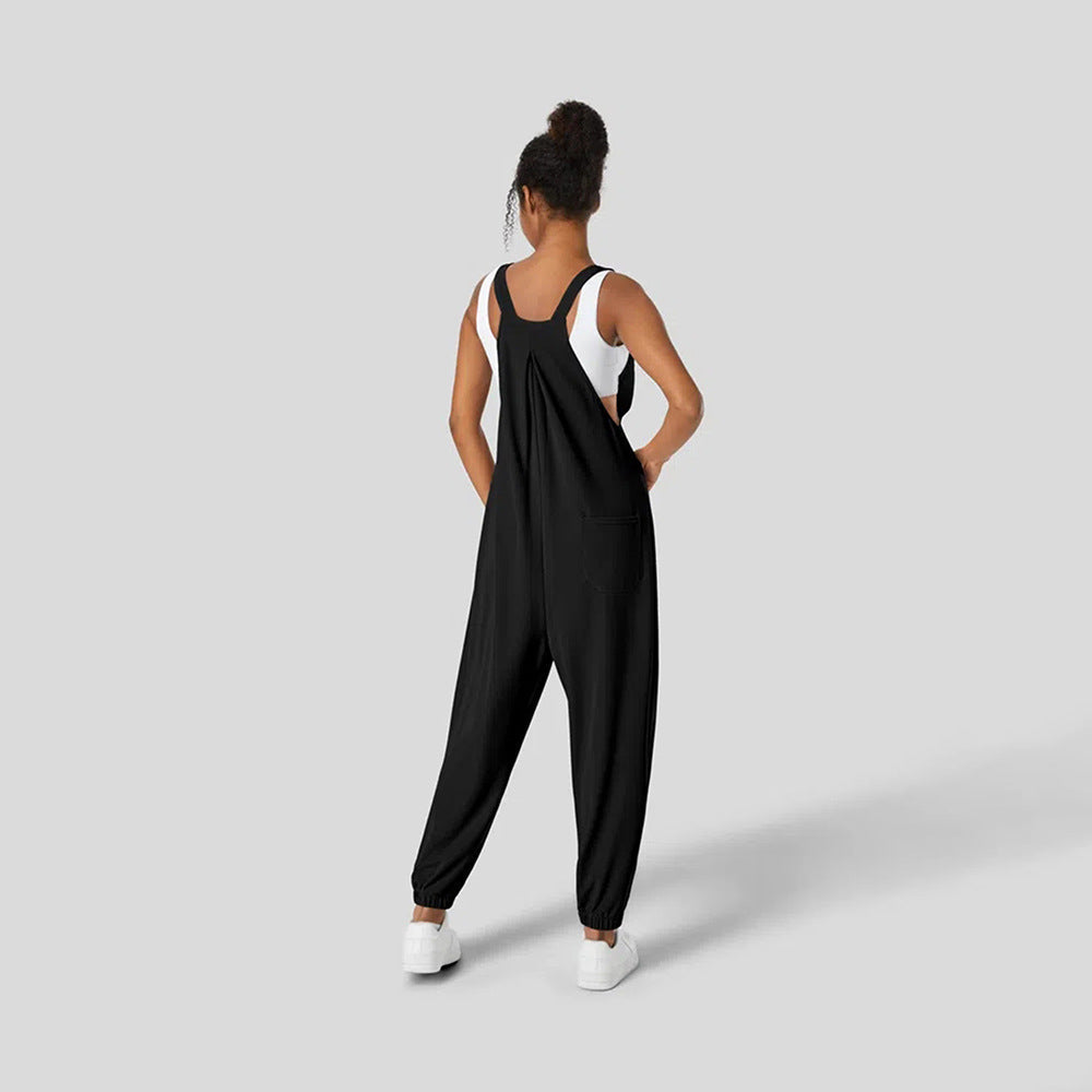 Kvinnors Jumpsuit Avslappnad Stil Justerbar Andningsbart Material 5