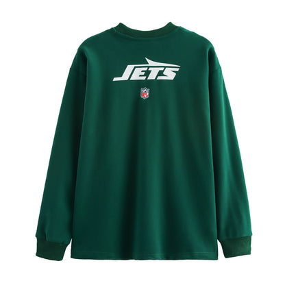 Sportig Kvinnors Tröja med Vintageinspirerat Tryck, Rund Hals och Elastiska Manschetter – Mjuk Tyg för Avslappnad Passform 2