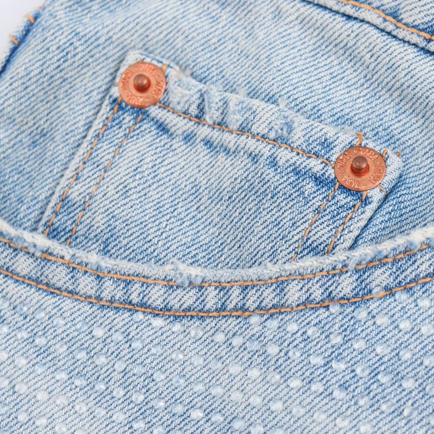 Kvinnors Denimshorts Avslappnad Snitt Fransad Bomull 4