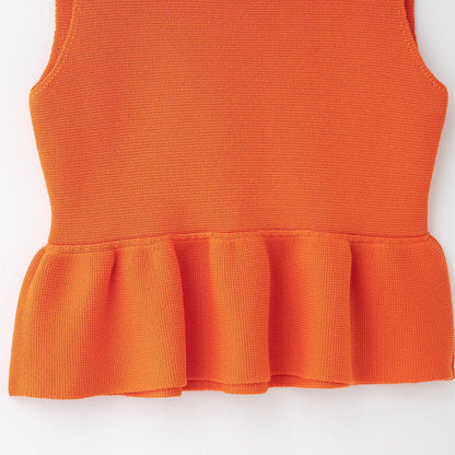 Ärmloser Damen Festtop aus Strukturmaterial mit Ruffle-Hem – Bequem und Vielseitig für Verschiedene Anlässe 4