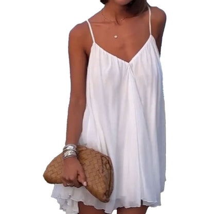 Dam Maxiklänning Spaghetti Band Lätt Polyester-6