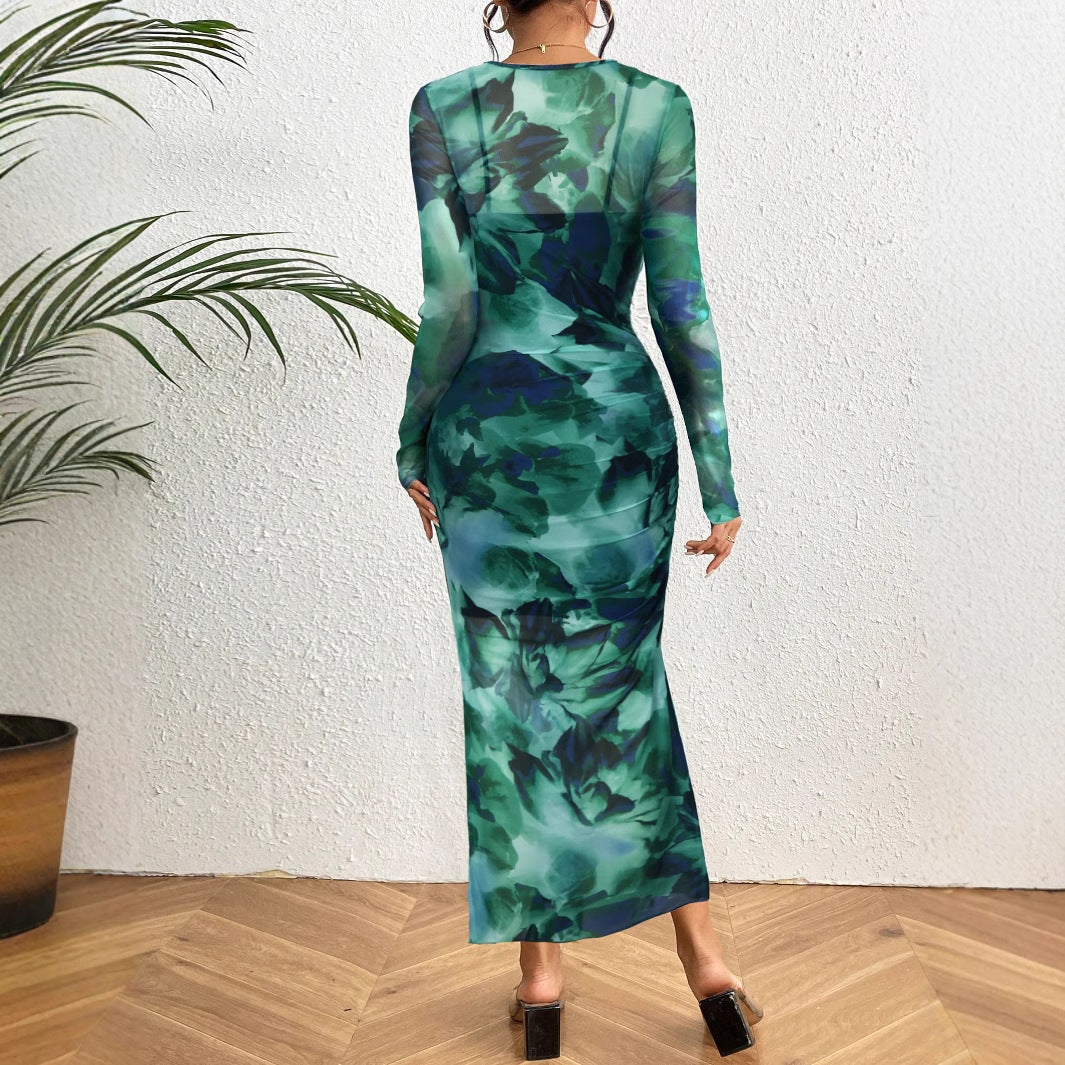 Elegantes Damenkleid aus Elastischem Material – Festliches Kleid für Partys und Besondere Anlässe in Auffälligen Farben und Harmonischen Mustern 5