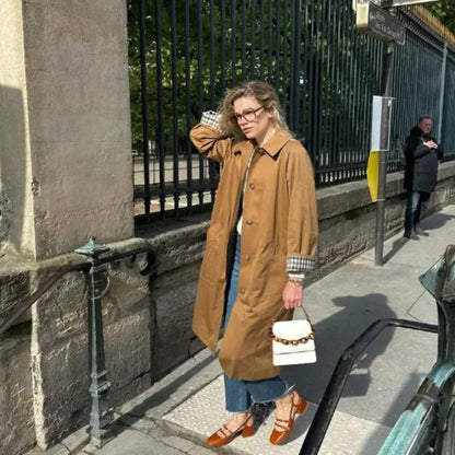 Dam Trench Coat Modern Design Hållbar Väv med Fickor 4
