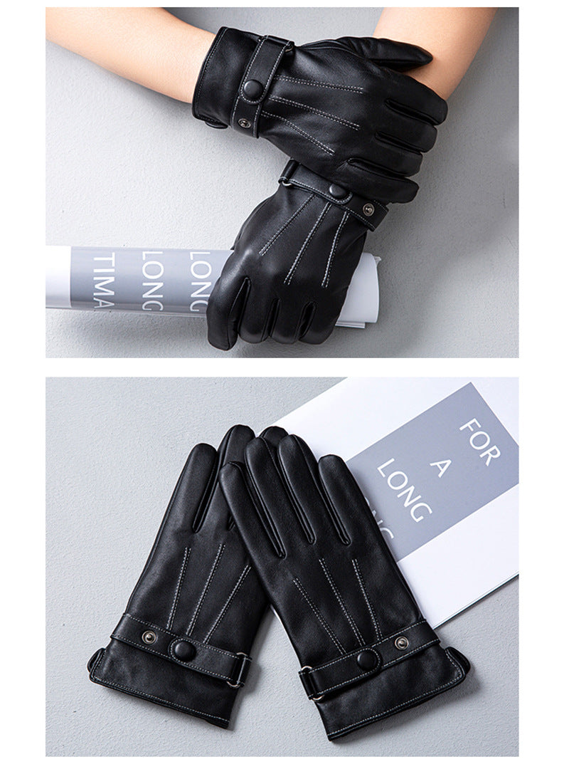 Damhandskar i Fårskinnsläder, Vindtäta och Ergonomiska för Körturer – Svart, S-XL 3