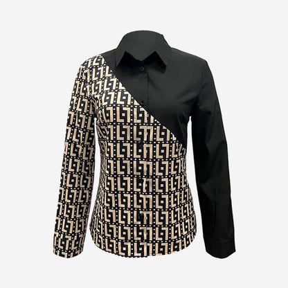 Variant image for Herrskjorta Pendlarstil Geometrisk Polyester Långärmad-1