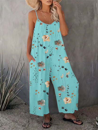 Variant image for Dam Jumpsuit Ärmlös Casual Polyester Lång Byxlängd Medelhög Midja-17
