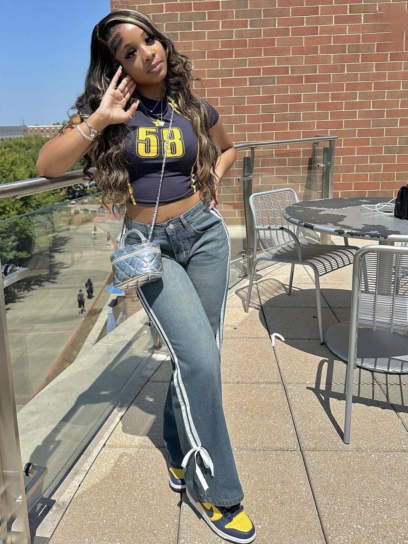 Dam T Shirt Crop Top Elastisk Polyester Rund Krage-4