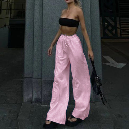 Kvinnors Casual Tröja med Elastiskt Midjeband – Mjuk Jersey, Avslappnad Passform, Justerbar Snörning, Bred Benarea 5