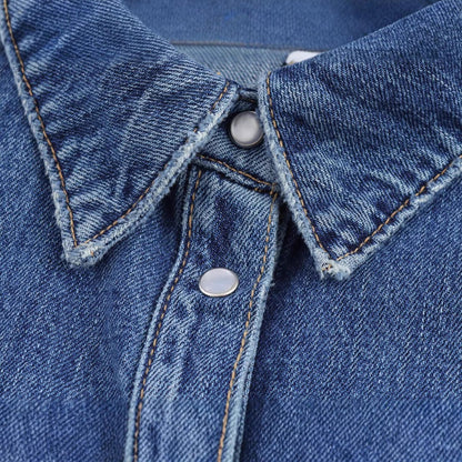 Dam Klänning A-Linjeformad Denim Casual 4