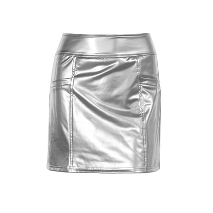 Minikjol för Damer i Metallic Design – Figurnära Passform, Elastiskt Tyg, Perfekt för Fest och Vardag 6