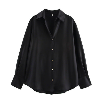 Unisex Skjorta V-Neck Långärmad Polyester-4