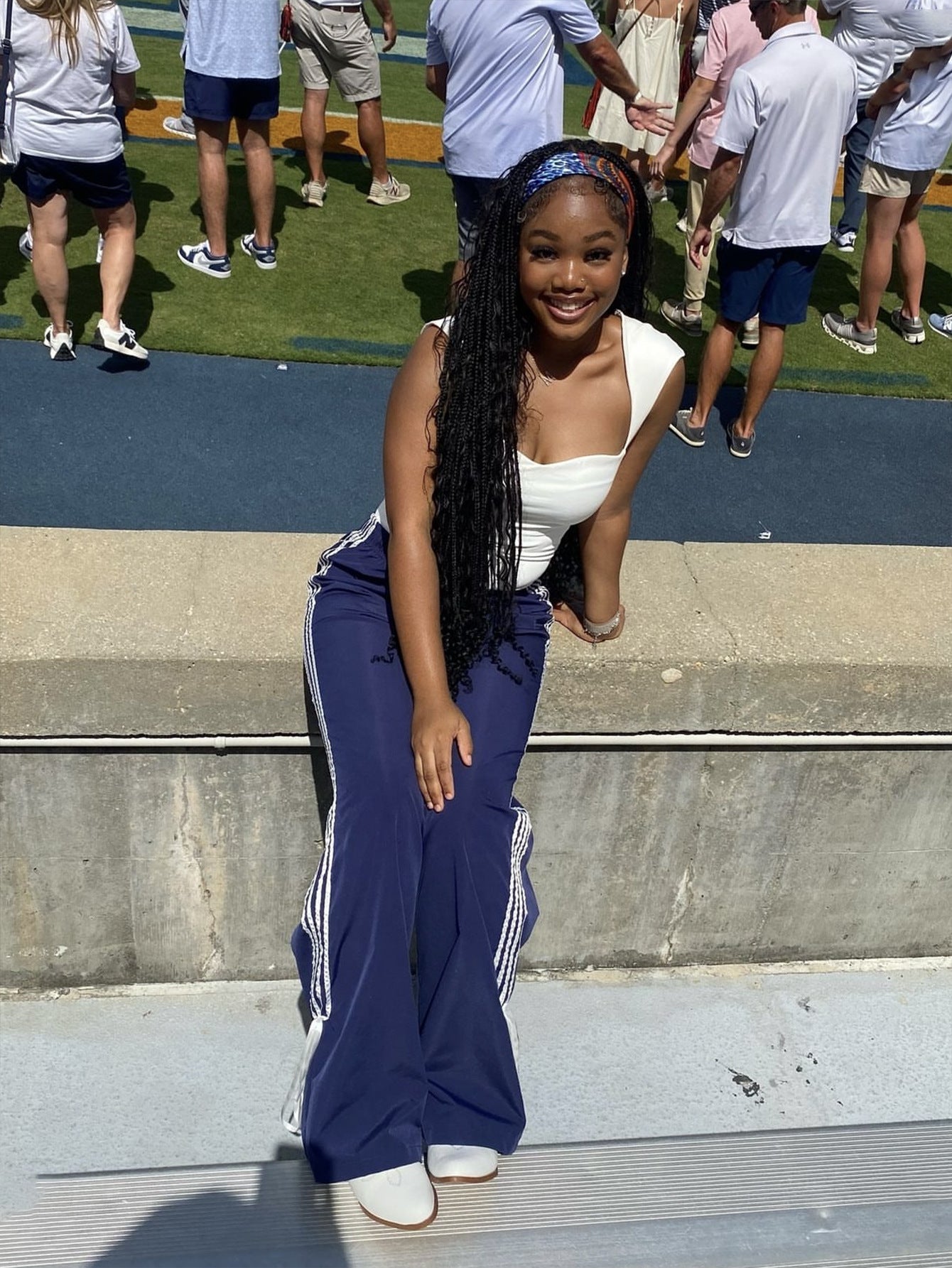 Fritidsbyxor Dam Randig Spandex Lång Byxa-4