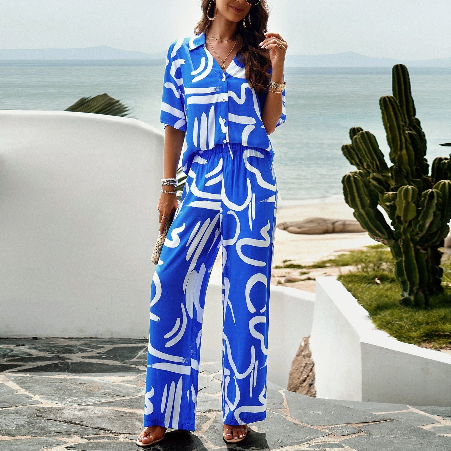 Variant image for Dam Kortärmad Uppsättning Bambu-Rayon Trekvartsärmad-13