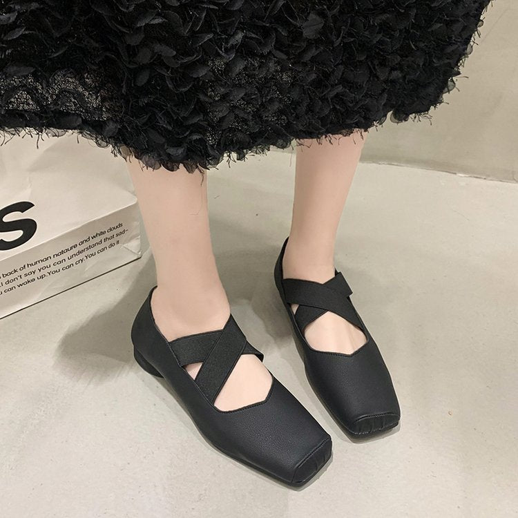 Dam Ballerina Skor Elastisk Design Hållbara Material 4