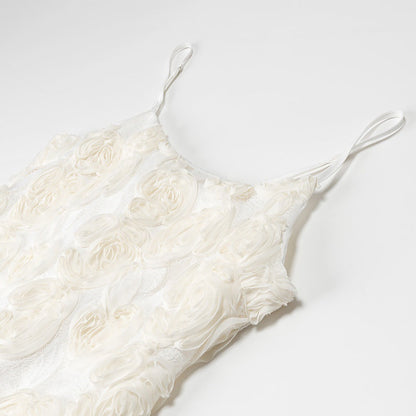 Kvinnors A-linjeformad Klänning med Blommiga Applikationer Polyester Spets 3