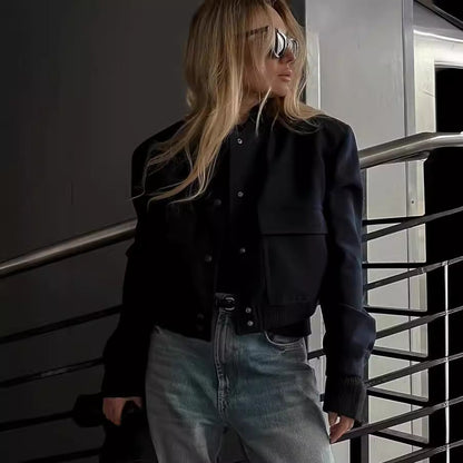 Damjacka Kort Pilotjacka Drop Shoulder Polyester-3