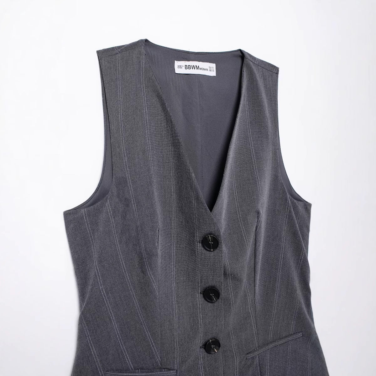 Sommarklänning Dam Ärmlös V-ringning Polyester Kortsiktig-4