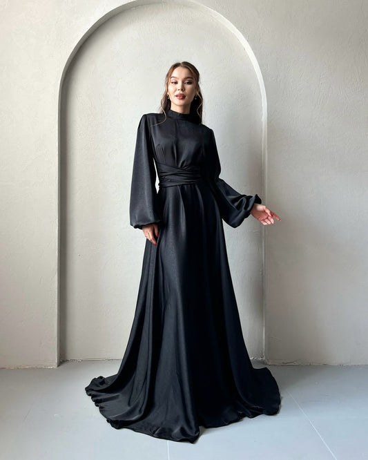 Damklänning Överdimensionerad med Långa Ärmar i Högkvalitativt Tyg-1