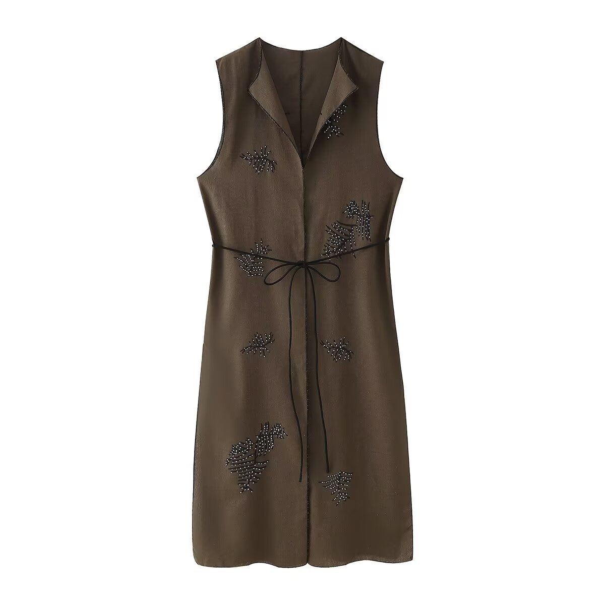 Variant image for Dam Långa Byxor med Paljetter och Snörning Polyester-1